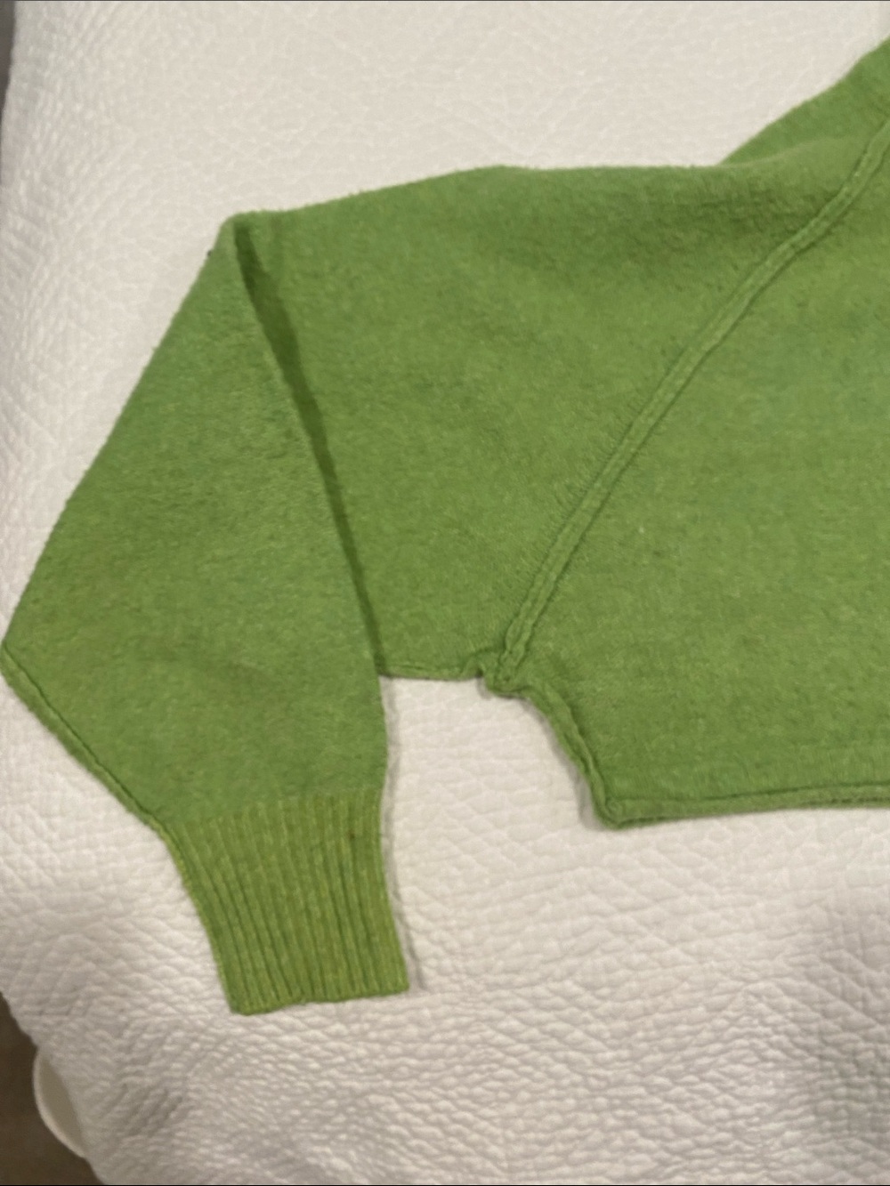 Urban Outfitters Lime Green Cropped Turtleneck Sweater - Picture 3 of 6